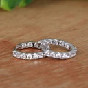  Round Cut Diamond Inside Out Hoop Earring For Women