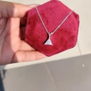 Triangle Cut Stone Solitaire Necklace For Women
