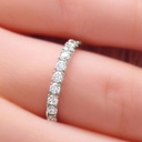 Round Cut Diamond Half Eternity Band For Women