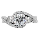 Round Cut Diamond Twisted Anniversary Ring For Women