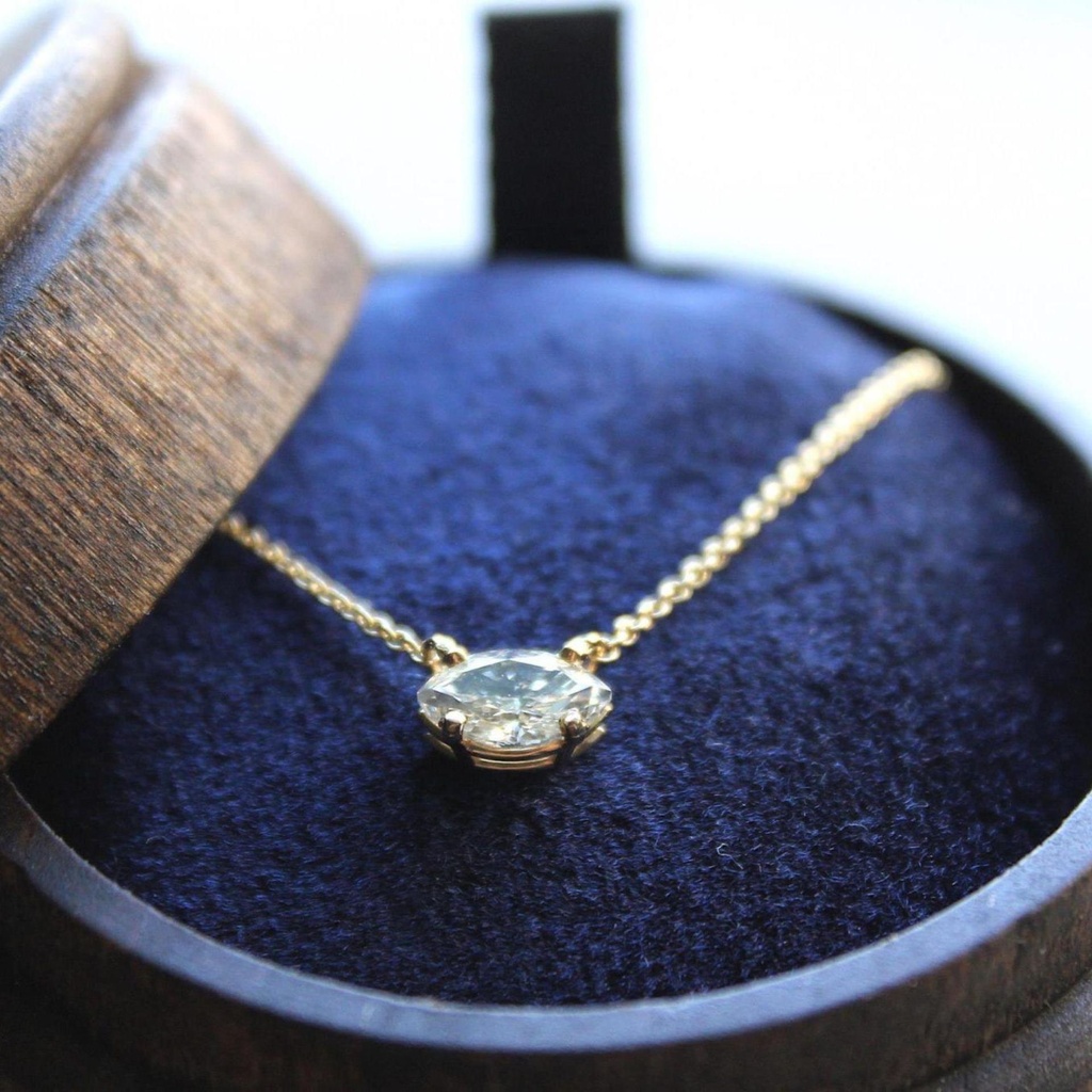 Marquise Cut Diamond Necklace For Women
