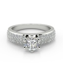 Round Diamond Unique Style Engagement Ring for Women