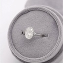 Oval Cut Diamond Solitaire Engagement Ring for Women