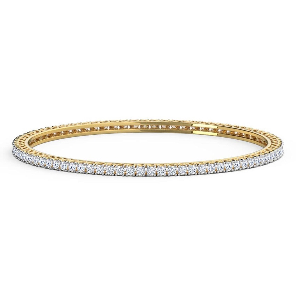 Round Cut Diamond Bangle For Women