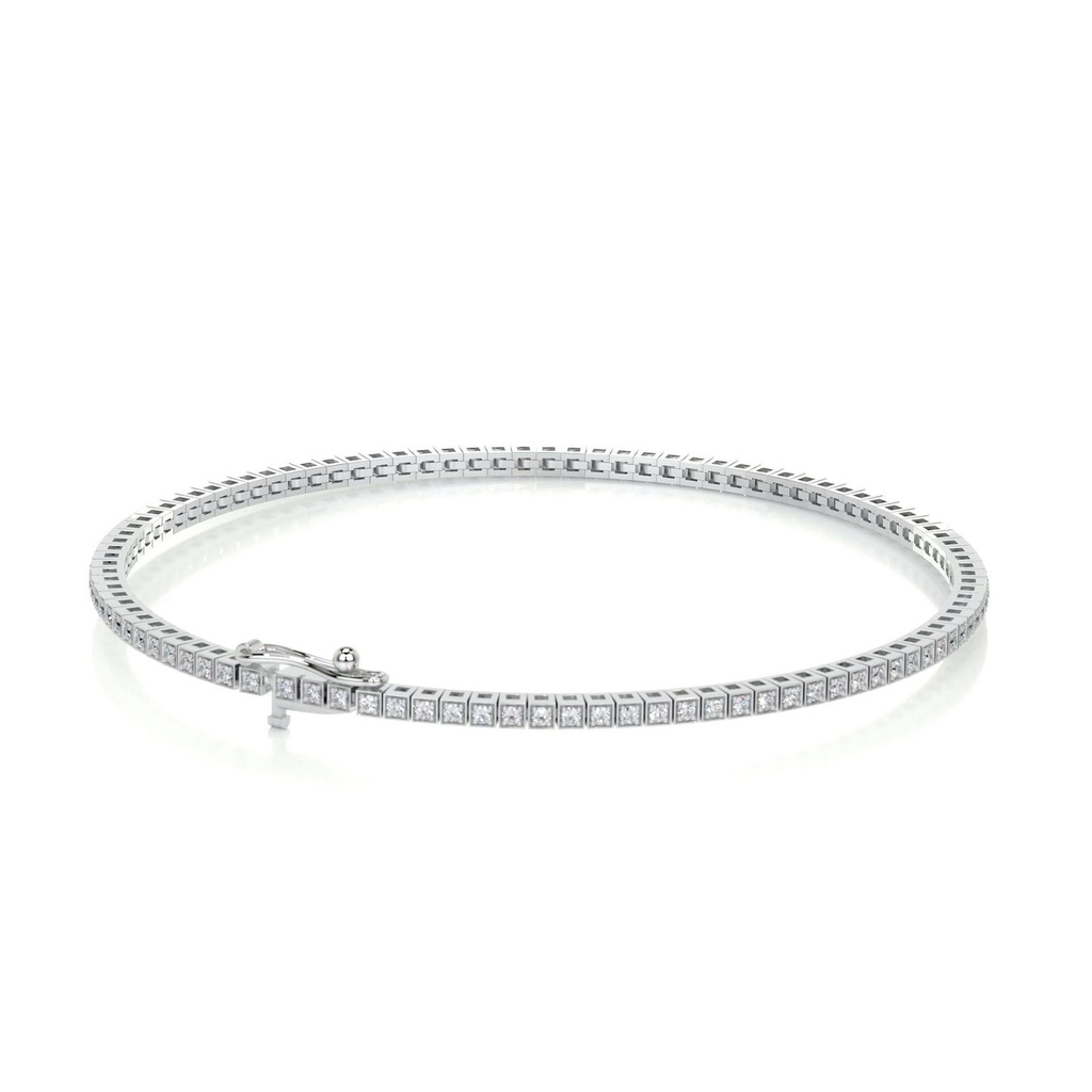 Round Cut Diamond Tennis Bracelet For Women