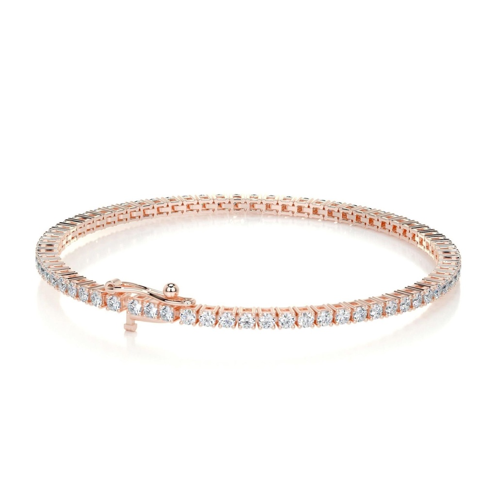 Round Cut Diamond Tennis Bracelet For Women