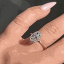 Oval Cut Diamond Halo Engagement Ring for Women