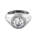 Round Cut Diamond Solitaire Engagement Ring for Men