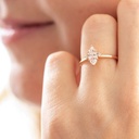  Marquise And Round Cut 3 Stone Ring Gift For Women