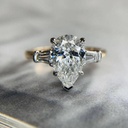  Pear Cut Diamond 3 Stone Anniversary Ring For Women