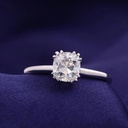 Old Mine Cushion Cut Diamond Solitaire Anniversary Ring For Women