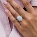 Oval Cut Diamond Double Halo Engagement Ring For Women 