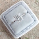 Radiant Cut Diamond Solitaire Engagement Ring for Women
