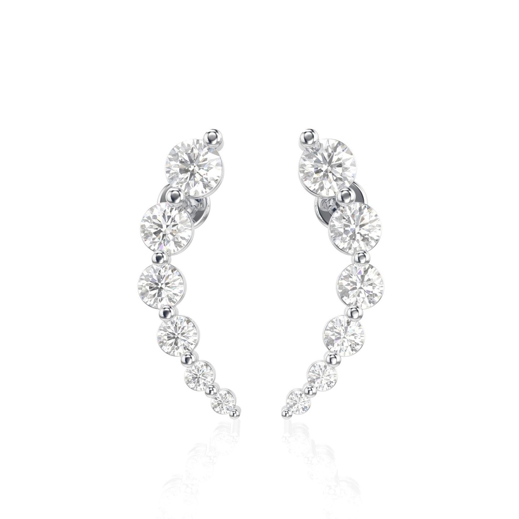  Round Cut Diamond Unique Earring For Women