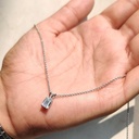 Emerald Cut Diamond Solitaire Necklace For Women