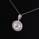 Round Moissanite Diamond Pendant For Women