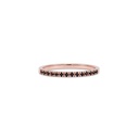 Black Round Cut Diamond Half Eternity Wedding Band For Women