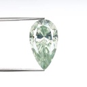 Loose Moissanite Salt & Pepper Light Green Clean Pear Cut 7.50 x 4.70 MM