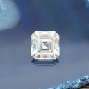 Loose Moissanite Salt & Pepper White Clean Asscher Cut 7.60 MM