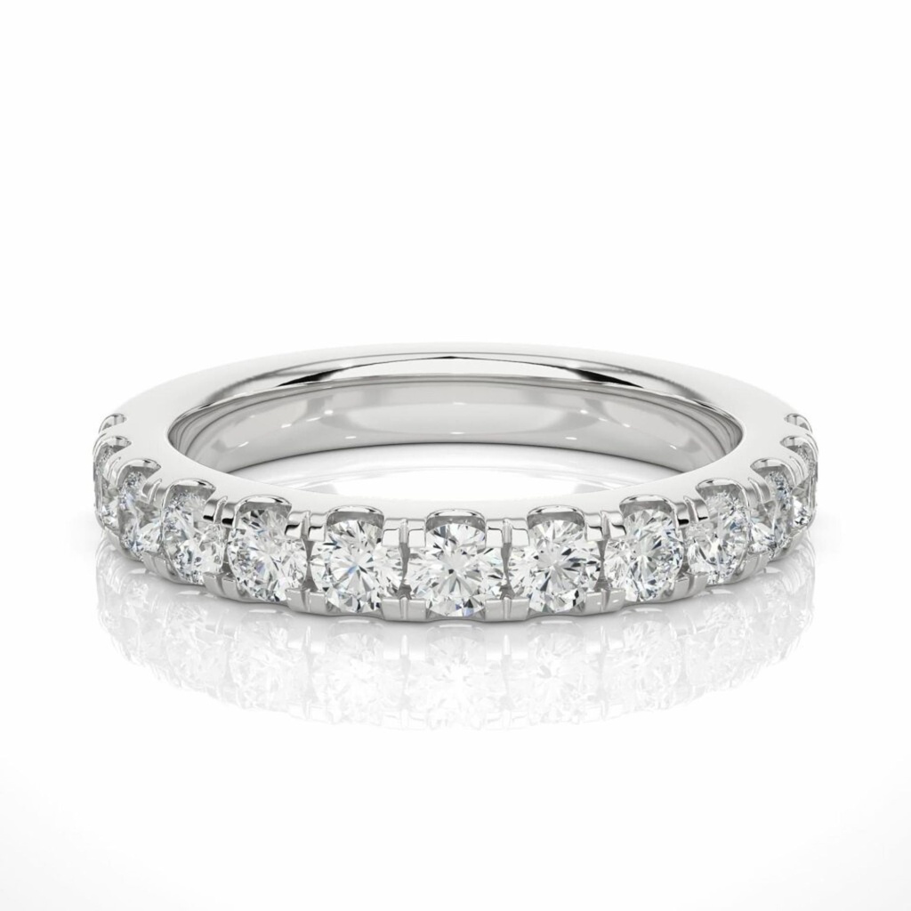  Round Cut Prong Setting Diamond Eternity Band For Women