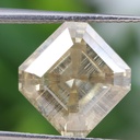 Loose Moissanite Salt & Pepper Off White Clean Asscher Cut 8.50 MM