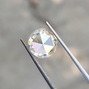Loose Moissanite Salt & Pepper Off White Clean Rose Cut Round 8.50 MM