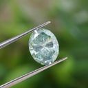 Loose Moissanite Salt & Pepper Green Clean Oval Cut 7.50 x 5.50 MM