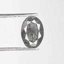 Loose Moissanite Grey Clean Oval Cut 5.00 x 3.50 MM