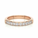 Round Cut Diamond Half Eternity Wedding Band For Women