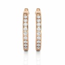  Round Cut Diamond Half Hoop Earrings For Women