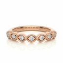  Round Cut 7 Stone Prong Set Diamond Half Eternity Band For Women