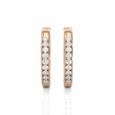 Round Cut Diamond Huggie Hoop Earrings For Women