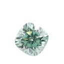 Loose Moissanite Salt & Pepper Green Clean Cushion Cut 9.50 MM