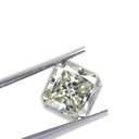 Loose Moissanite Salt & Pepper Off White Clean Square Radiant Cut 7.50 MM