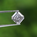 Loose Moissanite Salt & Pepper Grey Clean Asscher Cut 5.00 MM