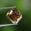 Loose Moissanite  Salt & Pepper Champagne Vivid Brown Clean Asscher Cut 6.00 MM