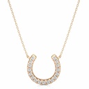  Round Cut Diamond Horseshoe Pendant For Women
