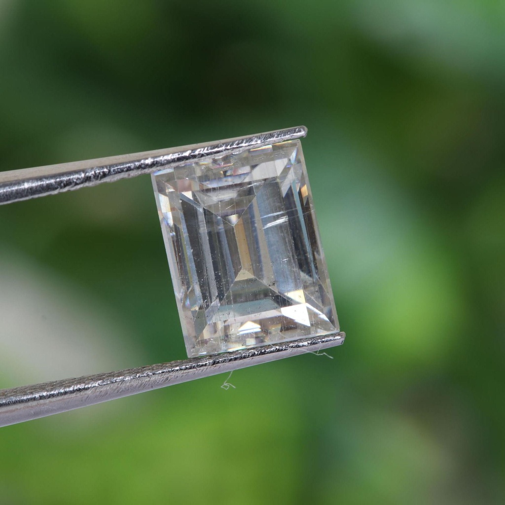 Loose Moissanite Salt & Pepper Off White Clean Baguette Cut 8.00 x 6.00 MM