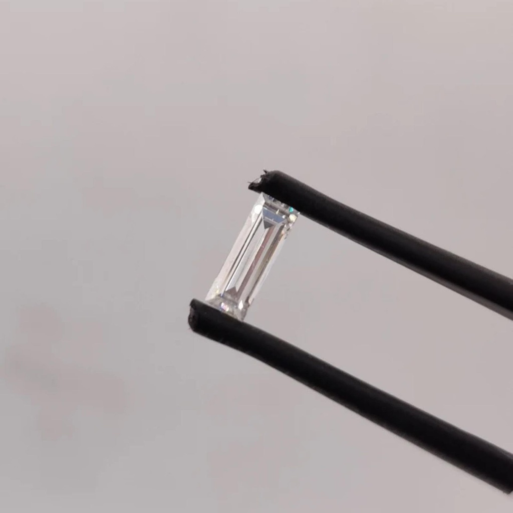 Loose Moissanite  Salt & Pepper White Clean Baguette Cut 12.50 x 5.50 MM