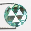 Loose Moissanite Salt & Pepper Green Clean Rose Cut Round 5.50 MM