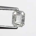 Loose Moissanite  Salt & Pepper White Clean Emerald Cut 7.80 x 6.20 MM