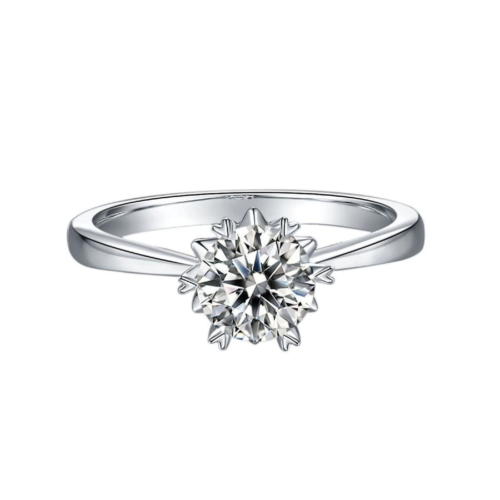 Round Cut Diamond Solitaire Engagement Ring for Women