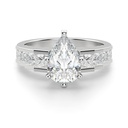 Pear Cut Cinderella Style Vintage Engagement Ring