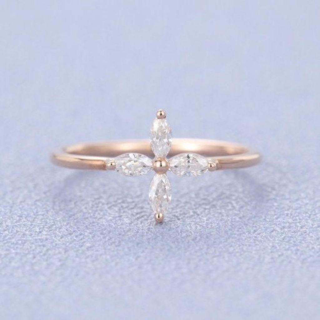 Stunning Exquisite marquise wedding ring rose gold marquise cut unique ring for women christmas gift anniversary gift birthday gift