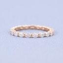 Oval Cut Diamond Eternity Wedding Band For Women