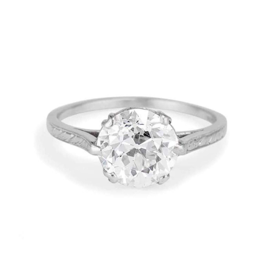 Edwardian Old European Cut Diamond Cluster Engagement Ring, Ring for her