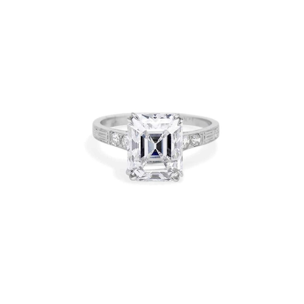 Emerald Cut Diamond Unique 5 Stone Engagement Ring for Women