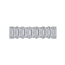 Emerald Cut Diamond Full Eternity Wedding Band For Women