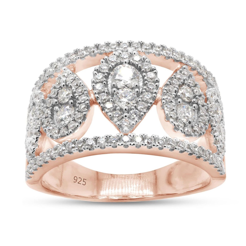 Round Cut Diamond Unique Eternity Wedding Band For Women