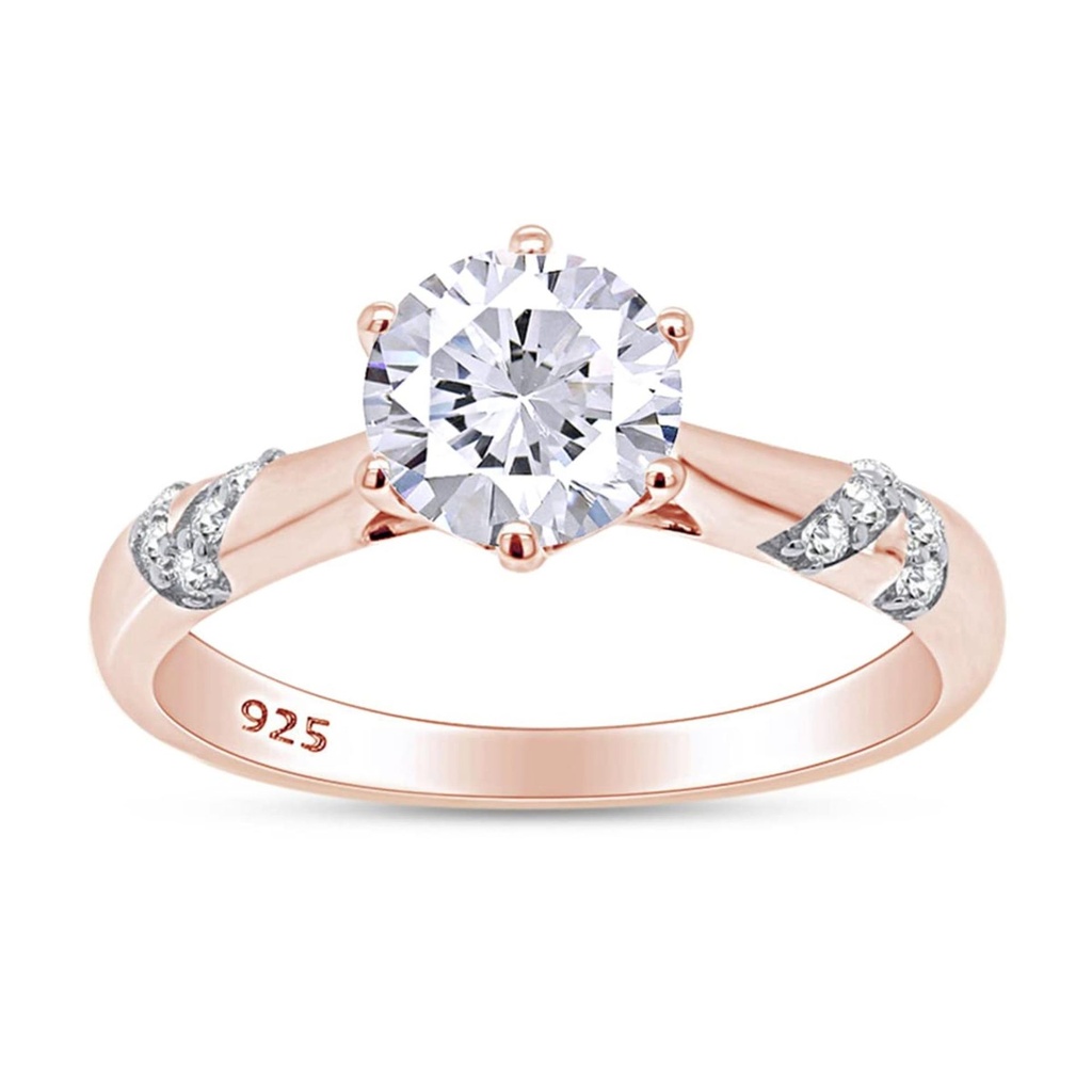 Round Cut Diamond Unique Style Valentine Day Special Ring for Women